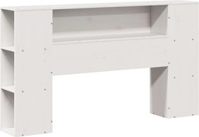 vidaXL Σκελετός Κρεβ. Χωρίς Στρώμα Λευκό 135x190 εκ Μασίφ Πεύκο