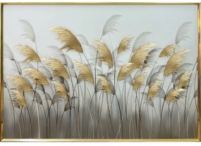 MarHome ΠΙΝΑΚΑΣ ΣΕ ΧΡΥΣH KOΡΝΙΖΑ - 3D ΧΡΥΣΑ ΠΑΜΠΑΣ - 100x70cm 8/KIB  16-50025