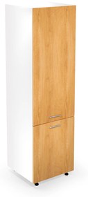 VENTO DP-60/214 high cargo cabinet, color: white/honey oak DIOMMI V-UA-VENTO-DU-60/214-D.MIODOWY