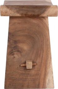 Σκαμπό Saddle pakoworld suar ξύλο σε φυσική απόχρωση 50x30x50εκ