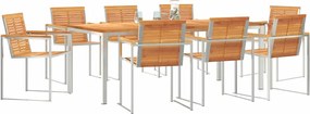 vidaXL Σέτ φαγητού για κήπο 9 pcs