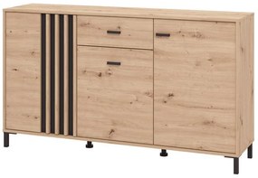 Κομότα - Μπουφές Laval 157 3K1F3V Artisan Oak - Μαύρο 157x40x90 εκ. 157x40x90 εκ.