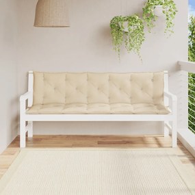 Μαξιλάρι Πάγκου Κήπου Γκρι 180x(50+50)x7 εκ. Ύφασμα Oxford