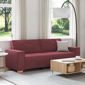 vidaXL 3-Θέσιος καναπές Κόκκινο 220 cm ύφασμα