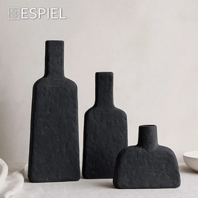 Διακοσμητικό Βάζο Κεραμικό Μαύρο Φ13.8xΥ38.8cm