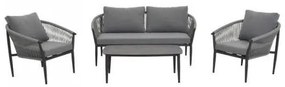ΣΕΤ ΚΗΠΟΥ 4 ΤΕΜΑΧΙΩΝ Fylliana Catalina ΓΚΡΙ ΧΡΩΜΑ 167x83x74εκ 327-124-157