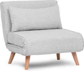 1-Seat Sofa-Bed Folde Single - Teddy Fabric - Grey Grey