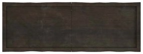 vidaXL Επιφ Τραπεζιού Αν Καφέ 140x50x(2-4)εκ.Ακατέργ. Μασίφ Ξύλο Δρυός