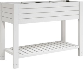 vidaXL Ζαρντινιέρα Κήπου Υπερυψωμένη Λευκή 110x45x79 εκ. Πολυπρ/λένιο