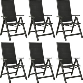 vidaXL Σετ Τραπεζαρίας Κήπου 7 Τεμαχίων Ανθρακί από Αλουμίνιο