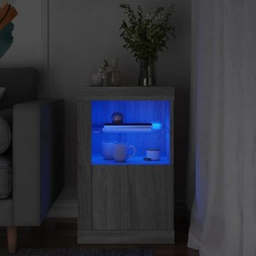 Nτουλάπι Βοηθητικό με Φώτα LED Γκρι Sonoma Επεξεργασμένο Ξύλο - Γκρι