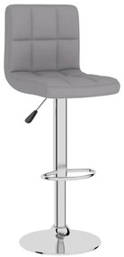 vidaXL Σκαμπό Μπαρ 2 τεμ. Ανοιχτό Γκρι Υφασμάτινα