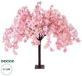 20359 GloboStar® Artificial Garden PINK CHERRY BLOSSOM TREE 20359 Τεχνητό Διακοσμητικό Δέντρο Ροζ Άνθος Κερασιάς Υ140cm