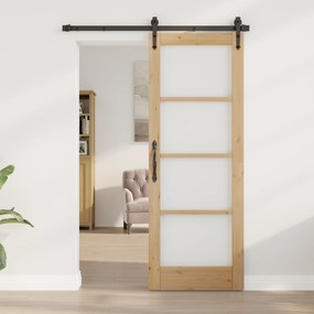 vidaXL Εσωτερική Πόρτα με Γυαλί "ORKDAL" 73,5x198,5x4 cm Μασίφ Ξύλο Πεύκου