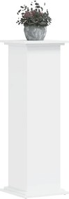 vidaXL Βάση Γλάστρας Λευκό 33x33x100 εκ. από Επεξεργασμένο Ξύλο