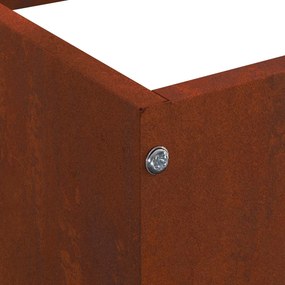 vidaXL Περίγραμμα γκαζόν Σκ rusty 40 x 40 x 13 cm