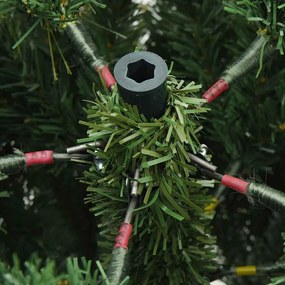 vidaXL Τεχνητό Χριστουγεννιάτικο Δέντρο με Άξονα Πράσινο 210 cm