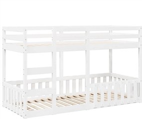 vidaXL Κουκέτα Λευκό 90 x 200 εκ. από Μασίφ Ξύλο Πεύκου