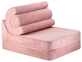 Πολυθρονα Flipster Υφασμα Κοτλε Ροζ