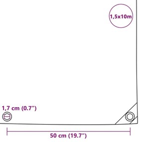 Μουσαμάς Μπλε 1,5 x 10 μ. 650 γρ./μ.²  - Μπλε