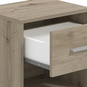 Σετ 2 Κομοδίνα Garona 2NO1F Γκρί Δρύς 42x33x42 εκ. 42x33x42 εκ.