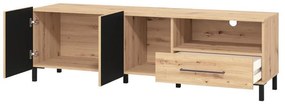 Έπιπλο Τηλεόρασης Coimbra 160 Artisan Oak - Μαύρο 160x41x50 εκ. 160x41x50 εκ.