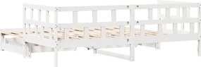 vidaXL Καναπές Κρεβάτι Συρόμενος Χωρίς Στρώμα 90x200 εκ. &amp; Συρτάρια