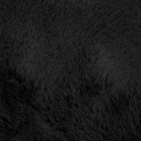 vidaXL Χαλιά Ψεύτικου Κουνελιού Olite Μαύρο Ø 200 εκ. Πολυεστέρας