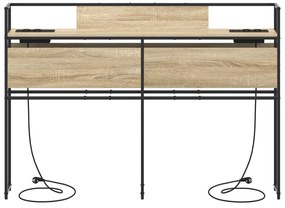 vidaXL Κεφαλάρι Αποθήκης Sonoma Δρυς 135 cm Επεξεργασμένο ξύλο