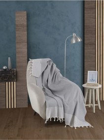 Stewehome Κάλυμμα πολυθρόνας από βαμβάκι με φούντες 150x180 cm