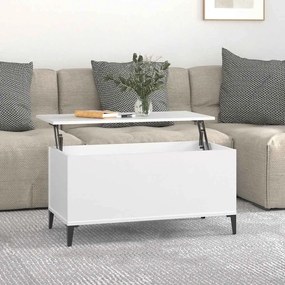 vidaXL Τραπεζάκι Σαλονιού Λευκό 90x44,5x45 εκ. από Επεξεργασμένο Ξύλο