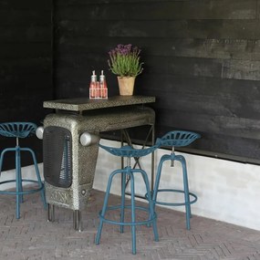 Esschert Design Καρέκλες Μπαρ με Όψη Τρακτέρ Μπλε - Μπλε