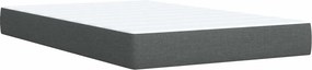 vidaXL Κρεβάτι box spring με στρώμα Σκούρο Γκρι 120 x 200 cm Ύφασμα