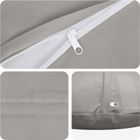 vidaXL Κάλυμμα Μαξιλαριού 2 pcs HEERLEN Γκρι Ø 40 cm Πολυεστέρας