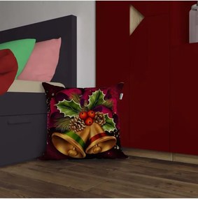 Stewehome Διακοσμητική μαξιλαροθήκη με 3d ψηφιακή εκτύπωση θεματική για Πρωτοχρονιά Λευκό