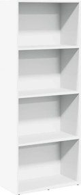 vidaXL Βιβλιοθήκη Λευκή 60x30x152 εκ. από Επεξεργασμένο Ξύλο