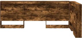 vidaXL Κεφαλάρι Αποθήκης Καπνιστό Δρύς 120 cm Επεξεργασμένο ξύλο