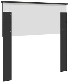 vidaXL Κεφαλάρι Μαύρη Οξυά 80 cm Επεξεργασμένο ξύλο