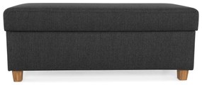 Σκαμπό Scandinavian Choice C182, Μαύρο, 42x51x120cm, Ταπισερί, Πόδια: Ξύλο, Κουτί αποθήκευσης | Epipla1.gr