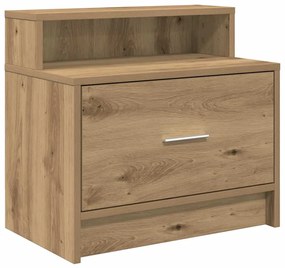 Κομοδίνα με συρτάρι 2 τεμ. Αρτισιανή Δρυς 51x31x47 εκ. 858685