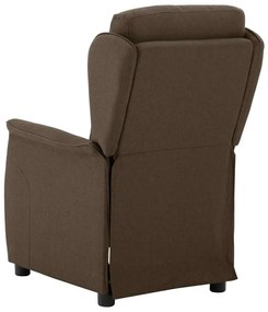 vidaXL Ανακλινόμενη πολυθρόνα Καφέ 67.5 x 93.5 x 101.5 εκ ύφασμα