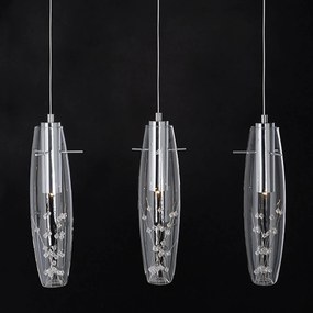 Φωτιστικό Οροφής Σε Ράγα VANI659LEDP Clear Metal, Glass
