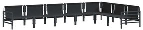 vidaXL Σετ Καναπέ Κήπου 7 pcs Ανθρακί Ατσάλι