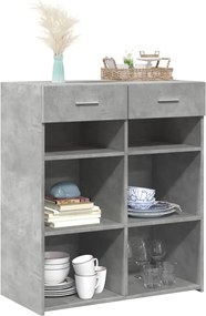 vidaXL Ντουλάπι Γκρι Σκυροδέματος 80x42,5x93 εκ. Επεξεργασμένο Ξύλο