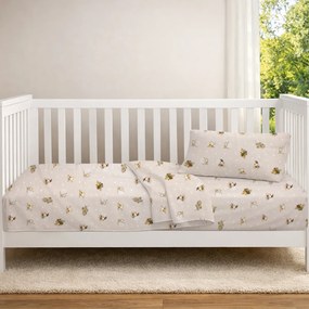 Σεντόνια Κούνιας (Σετ) Dimcol Bear's Playtime 592 Beige