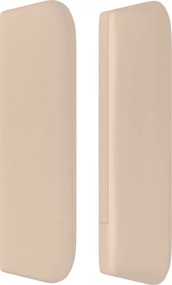 vidaXL Κρεβάτι Boxspring με Στρώμα Καπουτσίνο 180x200 εκ. Συνθ. Δέρμα