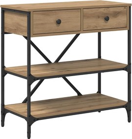 vidaXL Τραπέζι κονσόλας Καφέ 75 x 34,5 x 75 εκ ξύλο