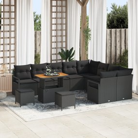 vidaXL 12 τεμαχίων Σετ Καναπέ Κήπου με Μαξιλάρια