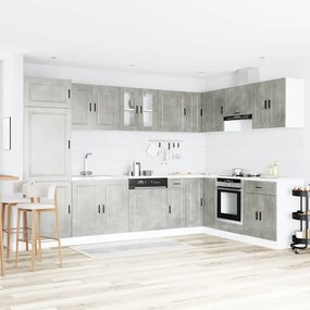 vidaXL Βάση νιπτήρα 2 pcs Γκρι 80 x 46 x 84.5 εκ. Επεξεργασμένο ξύλο