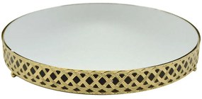 Διακοσμητικός Δίσκος Με Καθρέπτη 834594 30,5x30,5x4,3cm Gold Ankor Metal